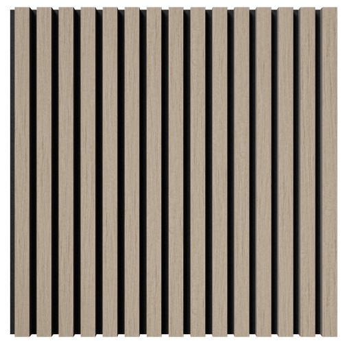 МДФ стеновая панель акустическая Cosca Decor Монако Дуб Латте Бежевый черный войлок 600×600×21