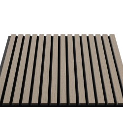 МДФ стеновая панель акустическая Cosca Decor Монако Дуб Латте Бежевый черный войлок 600×600×21