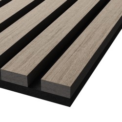 МДФ стеновая панель акустическая Cosca Decor Монако Дуб Латте Бежевый черный войлок 600×600×21