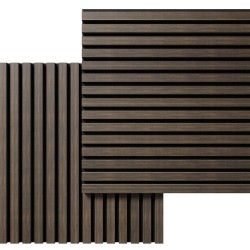 МДФ стеновая панель акустическая Cosca Decor Монако Дуб Маррон Коричневый черный войлок 600×600×21