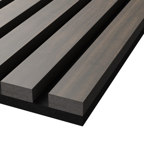 МДФ стеновая панель акустическая Cosca Decor Монако Дуб Маррон Коричневый черный войлок 600×600×21