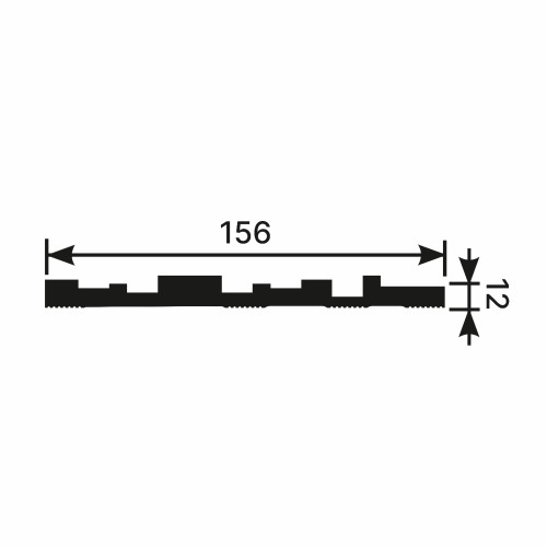 Стеновая панель под покраску Cosca Decor RP002 2800×156×12