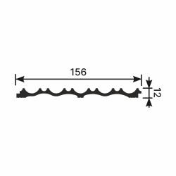 Стеновая панель под покраску Cosca Decor RP003 2800×156×12