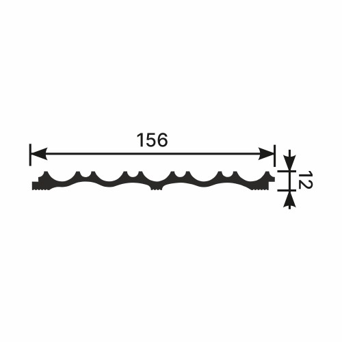 Стеновая панель под покраску Cosca Decor RP003 2800×156×12