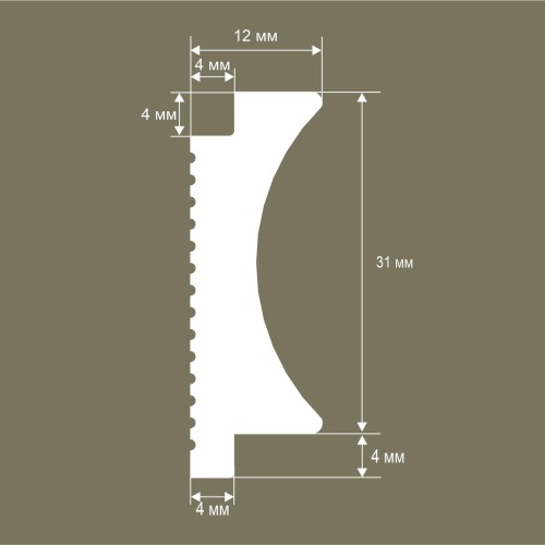 Стеновая панель под покраску Cosca Deco RX014 наборная 2800×31×12