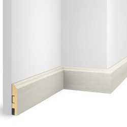 Плинтус МДФ ламинированный Cosca Decor NanoFlex EP07 Груша Белая 2400×80×16