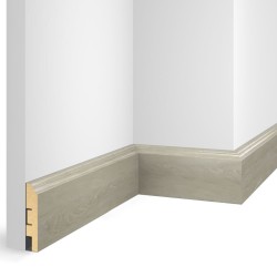 Плинтус МДФ ламинированный Cosca Decor NanoFlex EP07 Дуб Светлый 2400×80×16