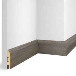 Плинтус МДФ ламинированный Cosca Decor NanoFlex EP07 Дуб Серебристый 2400×80×16