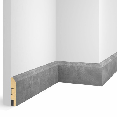 Плинтус МДФ Cosca Decor Экошпон VP07 Бетон 2400×80×16
