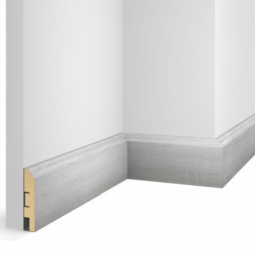 Плинтус МДФ Cosca Decor Экошпон WP07 Дуб Айсберг 2400×80×16