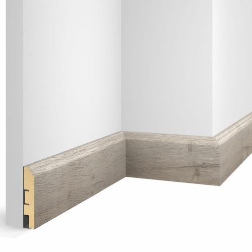 Плинтус МДФ Cosca Decor Экошпон WP07 Дуб Бархатный 2400×80×16