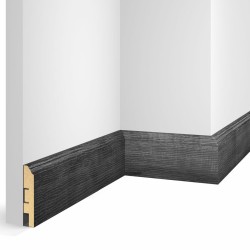 Плинтус МДФ Cosca Decor Экошпон WP07 Дуб Графит 2400×80×16