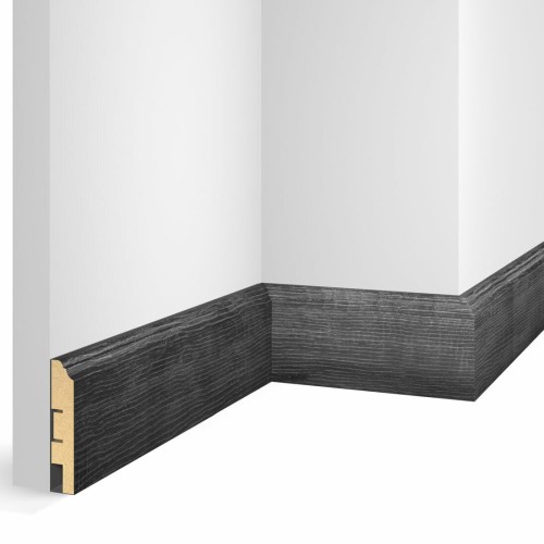 Плинтус МДФ Cosca Decor Экошпон WP07 Дуб Графит 2400×80×16