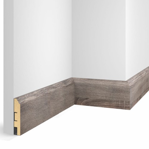 Плинтус МДФ Cosca Decor Экошпон WP07 Дуб Дымчатый 2400×80×16