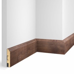 Плинтус МДФ Cosca Decor Экошпон WP07 Дуб Лава 2400×80×16