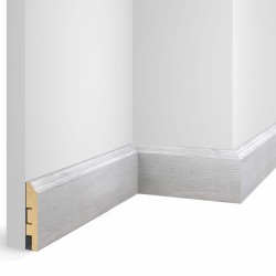 Плинтус МДФ Cosca Decor Экошпон WP07 Дуб Серый 2400×80×16