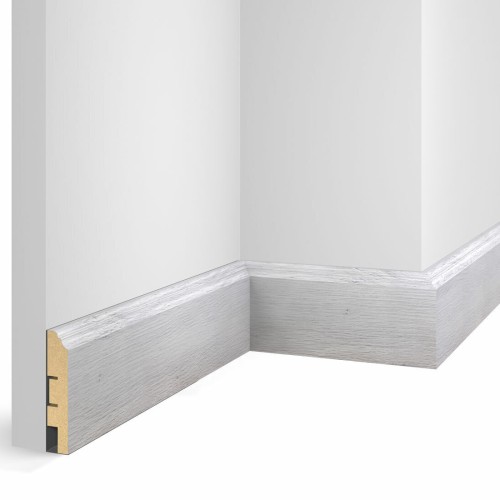 Плинтус МДФ Cosca Decor Экошпон WP07 Дуб Серый 2400×80×16