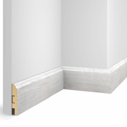 Плинтус МДФ Cosca Decor Экошпон WP07 Дуб Эффект светло-серый 2400×80×16