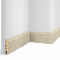 Плинтус МДФ Cosca Decor Экошпон WP07 Ясень Кристалл 2400×80×16