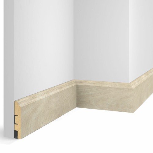 Плинтус МДФ Cosca Decor Экошпон WP07 Ясень Кристалл 2400×80×16