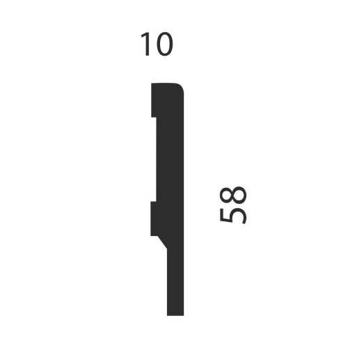 Плинтус МДФ под покраску Cosca Decor AP71 2400×58×10