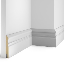 Плинтус МДФ с пазом для молдинга под покраску Cosca Decor AP30 2400×115×16