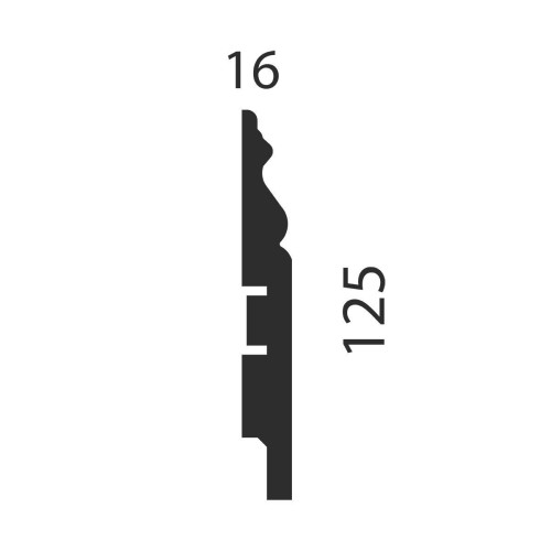 Плинтус МДФ под покраску Cosca Decor AP20 2400×125×16