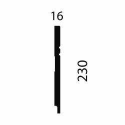 Плинтус МДФ под покраску Cosca Decor AP27 2400×230×16