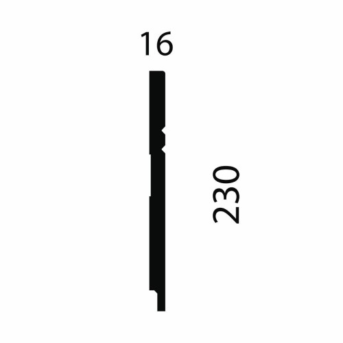 Плинтус МДФ под покраску Cosca Decor AP27 2400×230×16