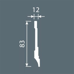 Плинтус под покраску Cosca Decor Экополимер PX042 2000×83×12