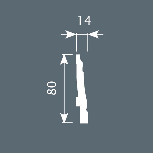 Плинтус под покраску Cosca Decor Экополимер PX024 2000×80×14