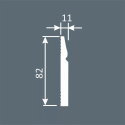 Плинтус под покраску Cosca Decor Экополимер PX031 2000×82×11