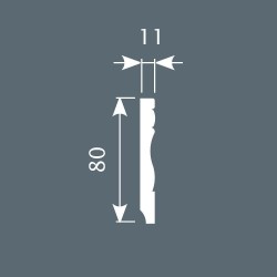 Плинтус под покраску Cosca Decor Экополимер PX015 2000×80×11