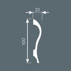 Плинтус под покраску Cosca Decor Экополимер PX038 2000×100×22