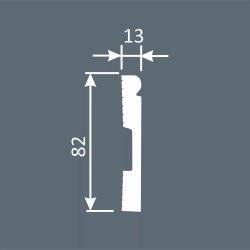 Плинтус под покраску Cosca Decor Экополимер PX032 2000×82×13