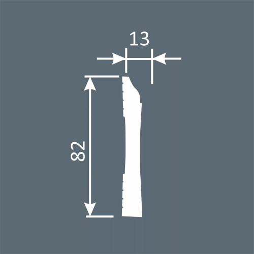 Плинтус под покраску Cosca Decor Экополимер PX030 2000×82×13