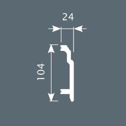 Плинтус под покраску Cosca Decor Экополимер PX003 2000×102×24