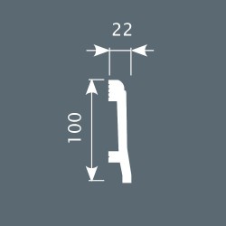 Плинтус под покраску Cosca Decor Экополимер PX022 2000×100×22