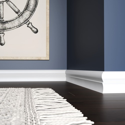 Плинтус под покраску Cosca Decor Экополимер PX037 2000×120×16