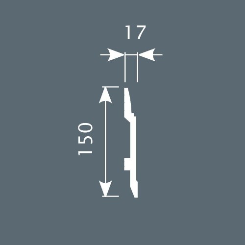 Плинтус под покраску Cosca Decor Экополимер PX007 2000×150×17