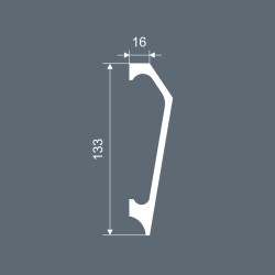 Плинтус под покраску Cosca Decor Экополимер PX041 2000×133×16