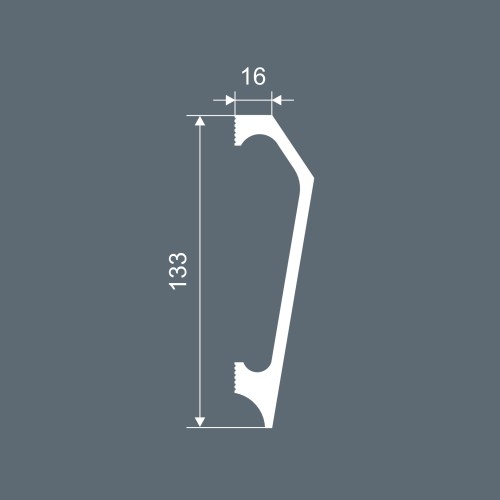 Плинтус под покраску Cosca Decor Экополимер PX041 2000×133×16