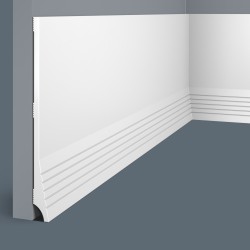 Плинтус под покраску Cosca Decor Экополимер PX036 2000×184×16