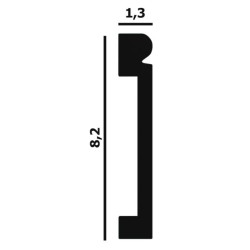 Плинтус под покраску Перфект Плюс P49 2000×82×13