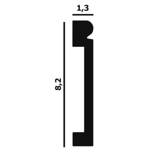 Плинтус под покраску Перфект Плюс P49 2000×82×13