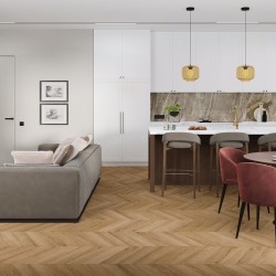 Кварцвиниловая плитка Damy Floor клеевая Chevron LVT Лувр Louvre DF04-Ch-LVT французская елка 600×127×2,5