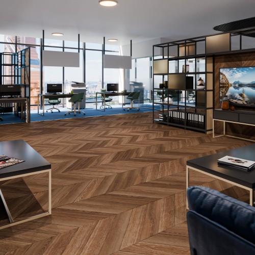 Кварцвиниловая плитка Damy Floor клеевая Chevron LVT Шайо Chaillot DF07-Ch-LVT французская елка 600×127×2,5