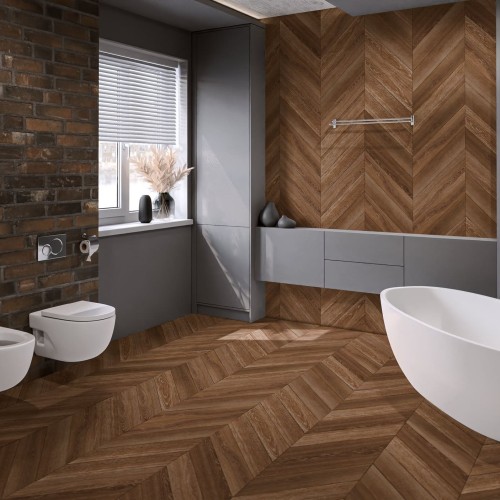 Кварцвиниловая плитка Damy Floor клеевая Chevron LVT Шайо Chaillot DF07-Ch-LVT французская елка 600×127×2,5