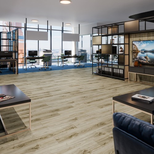 Кварцвиниловая плитка Damy Floor клеевая Family LVT Дуб Белый White Oak SL3739-3-LVT 1227×187×2,5