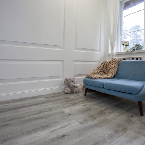 Кварцвиниловая плитка Damy Floor клеевая Family LVT Дуб Рустикальный Cерый Rustic Gray Oak TCM369-28-LVT 1227×187×2,5